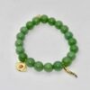 The Occhio Verde bracelet is crafted with polished green jade beads, a stone treasured for its calming and healing properties. Featuring two powerful Italian symbols—the red Evil Eye and the golden Cornicello horn—each charm is gold-plated for lasting shine and elegance. More than an accessory, this bracelet is a meaningful talisman of protection, deflecting negativity while welcoming luck and prosperity. Wear it solo for a touch of tradition or stack it with your Bella Pia favorites for a bold, layered look.