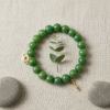 The Occhio Verde bracelet is crafted with polished green jade beads, a stone treasured for its calming and healing properties. Featuring two powerful Italian symbols—the red Evil Eye and the golden Cornicello horn—each charm is gold-plated for lasting shine and elegance. More than an accessory, this bracelet is a meaningful talisman of protection, deflecting negativity while welcoming luck and prosperity. Wear it solo for a touch of tradition or stack it with your Bella Pia favorites for a bold, layered look.