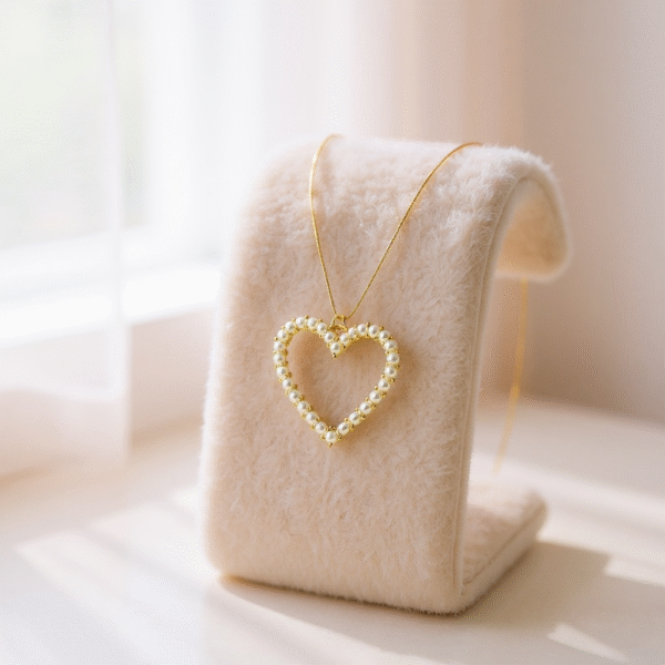 The Aurora Heart Necklace is a timeless expression of love and grace. Designed with luminous pearls delicately set in radiant gold-plated, this open-heart silhouette captures the soft beauty of dawn — where elegance meets new beginnings. A versatile piece that elevates everyday wear and enhances special occasions, it’s a keepsake that speaks from the heart.
