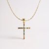The Arcobaleno Cross Necklace shines with the brilliance of a rainbow, a symbol of faith, promise, and new beginnings. Crafted with multicolored stones set in a gold-plated cross, this piece embodies joy and divine light, reminding the wearer of beauty in diversity and strength in faith. A vibrant expression of devotion, it is perfect for daily wear or as a meaningful gift.