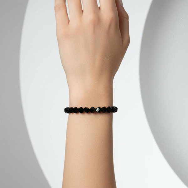The La Notte Bracelet is inspired by the elegance and mystery of the Italian night sky. Crafted with bold, crystal faceted black beads, its striking geometric design catches the light with every movement—making it the perfect statement piece. Whether worn solo for a sleek look or stacked with other Bella Pia favorites, this bracelet embodies effortless sophistication and strength.