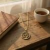 Celebrate life’s journey with the Albero di Vita Necklace, a radiant piece featuring a golden tree of life framed with sparkling crystal accents. Symbolizing strength, family, and new beginnings, this elegant pendant rests on a delicate gold-plated chain, making it a timeless reminder of resilience and growth. Whether worn daily or gifted to a loved one, it carries a message of beauty, balance, and enduring love.