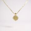 The Albero d’Oro Necklace embodies the eternal Tree of Life, a timeless symbol of growth, balance, and connection. Crafted in gold-plated elegance, the medallion features an intricately detailed tree framed with delicate crystal accents, catching the light with every movement. Perfect for layering or wearing solo, this piece carries a touch of heritage and a whisper of modern sophistication.