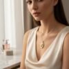The Luna Rosa Necklace is a romantic fusion of celestial glow and timeless beauty. Framed in an oval of luminous mother-of-pearl and shimmering crystals, it features a golden rose at its heart, plated in radiant gold for a touch of everlasting elegance. Symbolizing love, femininity, and grace, this piece transitions seamlessly from day to night, making it a treasured addition to any jewelry collection.