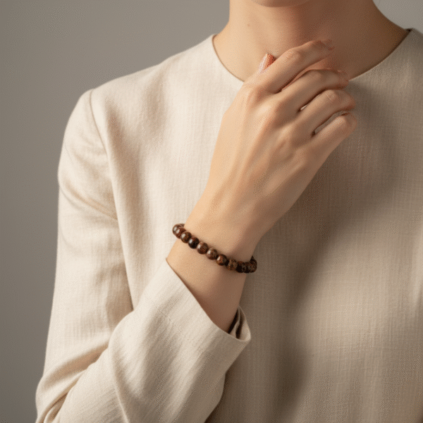 Inspired by the warm tones of the earth, the Terra Rosa bracelet is a tribute to natural beauty and inner strength. Handcrafted with polished Red Jasper gemstones, each bead carries unique patterns and grounding energy. Simple yet captivating, this piece complements both everyday style and quiet moments of reflection. A symbol of stability, courage, and feminine resilience, Terra Rosa is more than jewelry—it's a meaningful companion.