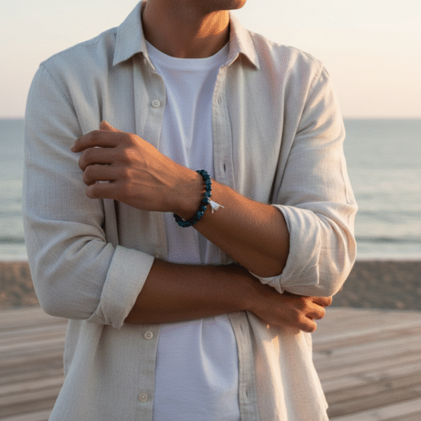 Dive into purpose with the Anima Marina bracelet — a meaningful piece inspired by the rhythm of the sea and the spirit of adventure. Handcrafted with deep blue natural stones and finished with a sterling silver charm, this bracelet captures the calm power of the ocean. Designed for those who live with heart and intention, Anima Marina is more than jewelry — it’s a reminder to stay grounded and make waves where it matters. A portion of every purchase is donated to the Best Day Foundation, helping children with special needs build confidence through unforgettable adventure programs.