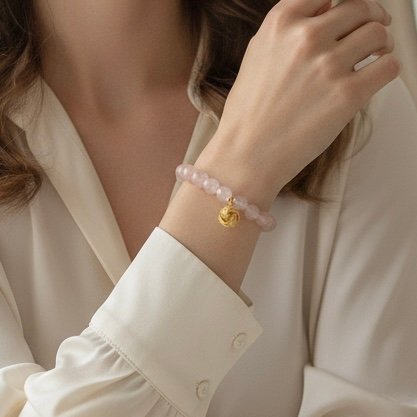 An eternal knot of love, strength, and unity. The Nodo Rosa Bracelet is a heartfelt tribute to the unbreakable bond between mother and daugthers. Handcrafted with radiant rose quartz stones, it radiates strength, clarity, and devotion. At its center rests a beautifully detailed gold plated knot charm — a timeless symbol of connection, loyalty, and love that can never be undone. Whether worn as a daily reminder of cherished family ties or as a statement of elegance, Nodo Rosa embodies both meaning and style. A piece that moves seamlessly from casual wear to evening elegance, it’s more than jewelry — it’s a story of family, heritage, and devotion.
