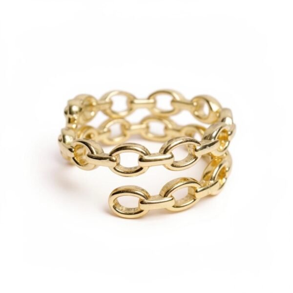 "I Speak Fluent Gucci" Every link whisper luxury, every glance speaks Gucci. The I Speak Fluent Gucci ring is a bold ode to fashion’s playful side. Crafted in a chic gold-plated chain-link design, it radiates runway glamour with effortless confidence. Adjustable for a perfect fit, it’s versatile enough to stack or wear solo; a statement piece that turns whispers of luxury into a language of style. Pair it with the Bella Pia I Speak Fluent Gucci bracelet and necklace for a look that speaks fluent luxury, from every angle.